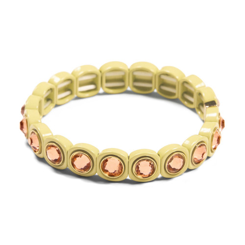 Stretch Aspen Crystal Bracelet in Mustard & Champagne, Crystal, tomfoolery