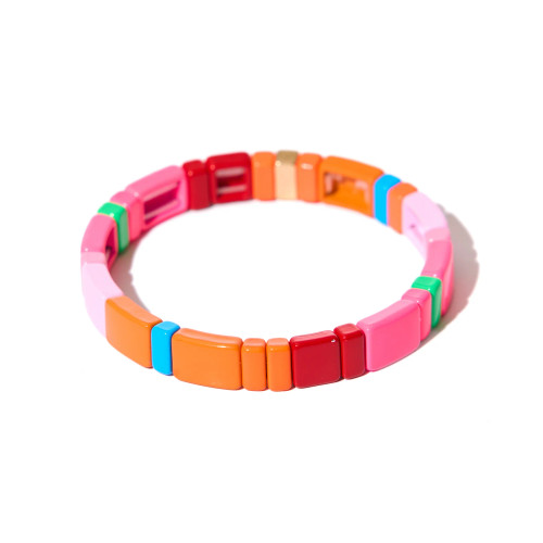 Tile Beaded Bracelet in Take Me On Vacation, TILE, tomfoolery
