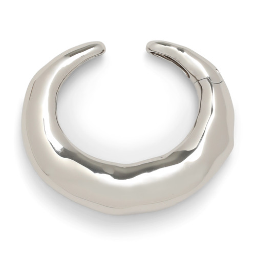 Large Silver Molten Hinged Cuff, Alexis Bittar, tomfoolery