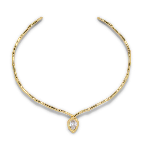 Asterales Gold Floating Crystal Collar Necklace, Alexis Bittar, tomfoolery