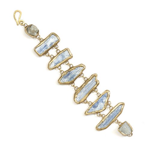 Rapids Aquamarine & Kyanite Bracelet, Emilie Shapiro, tomfoolery