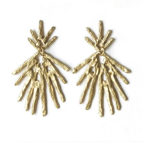 Solaris Brass Earrings, Emilie Shapiro, tomfoolery