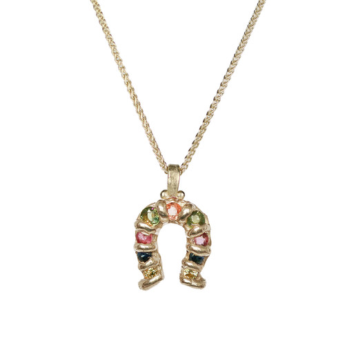 Sapphire Horseshoe Pendant, Ciara Bowles, tomfoolery