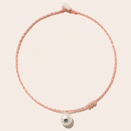 Eddie Pearl & Blue Topaz Necklace, Pascale Monvoisin, tomfoolery