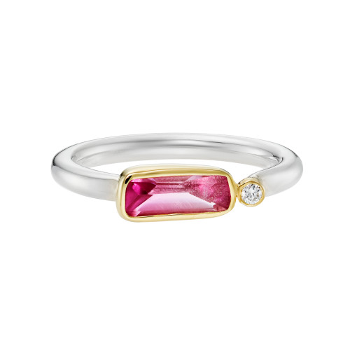 Irregular East-West Pink Tourmaline Ring, Margoni, tomfoolery