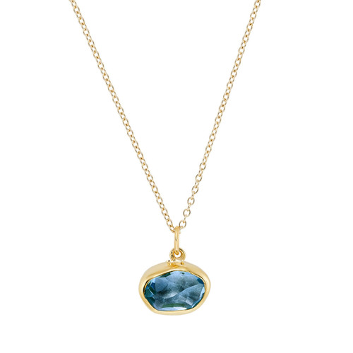 Mini Irregular Blue Topaz Pendant, Margoni, tomfoolery