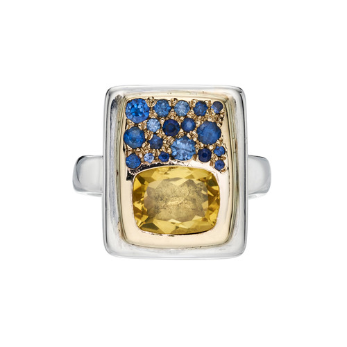 Shoreline Art Ring, Skomer Studio by Daisy Simpson, tomfoolery London