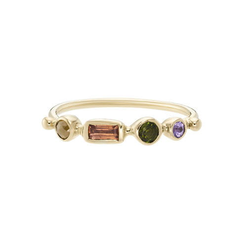 One-Of-A-Kind Simple Amethyst, Tourmaline, Sapphire & Diamond Ring, Dorette, tomfoolery