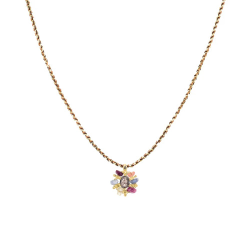 N° 976 Gold & Brown Braided Pendant, Marie Laure Chamorel, tomfoolery