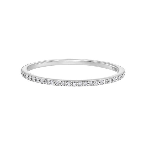 Micro Pave White Diamond Eternity Ring, Diamonds - By tf, tomfoolery