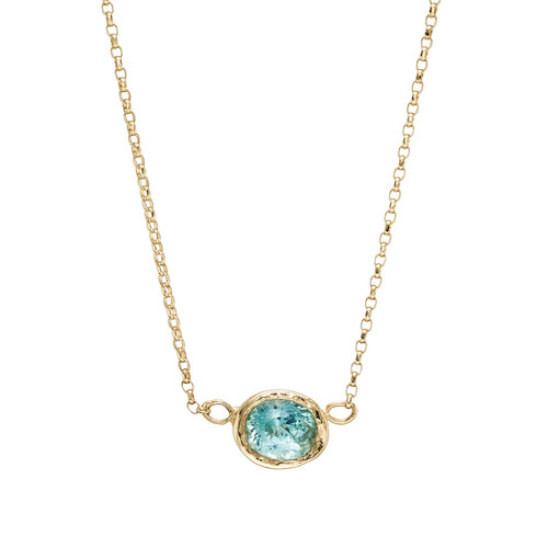 Paraiba Tourmaline Bezel Necklace, Leto Lama, tomfoolery