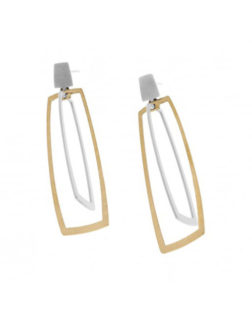 Kinetic Rectangular Drop Earrings, Deco Echo, tomfoolery