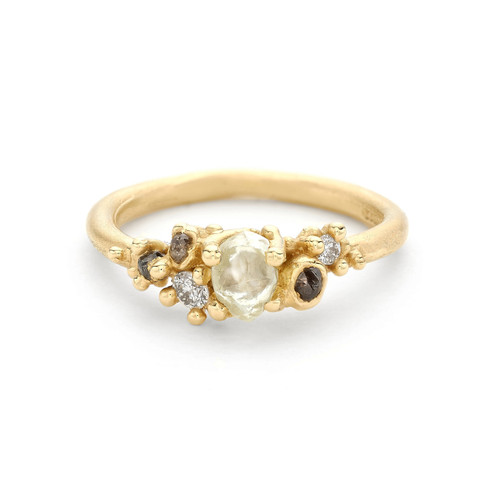 Raw Diamond Cluster Ring, Ruth Tomlinson, tomfoolery