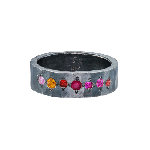 Sapphire Stream Ring in Sunset, Annie Fensterstock, tomfoolery