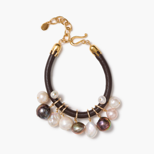 Lea Pearl Leather Bracelet, Chan Luu, tomfoolery
