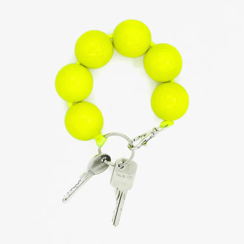Neon Yellow XL Perlen Keychain, Ina Seifart, tomfoolery