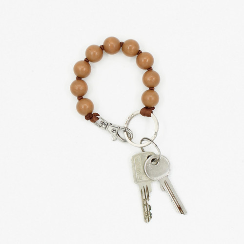 Mocha Big Perlen Short Wooden Beaded iPhone & Keychain, Ina Seifart, tomfoolery