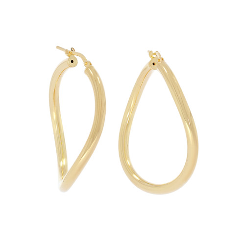 Gold Wave Hoops, Hoops - By tf, tomfoolery