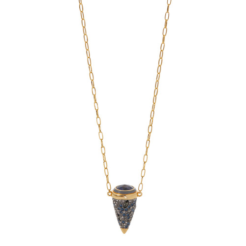 Solanales Crystal Pendulum Pendant Necklace - Midnight by Alexis Bittar available at tomfoolery london