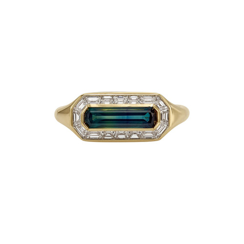 Alexandrite Ring with Trapeze Diamond Halo, Artemer, tomfoolery