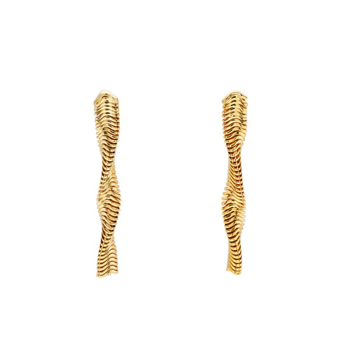 Aava Twist Mini Earrings, Judith Benita, tomfoolery