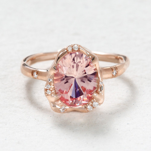 Infinite Love Peachy Pink Sapphire Ring, Sirciam, tomfoolery London