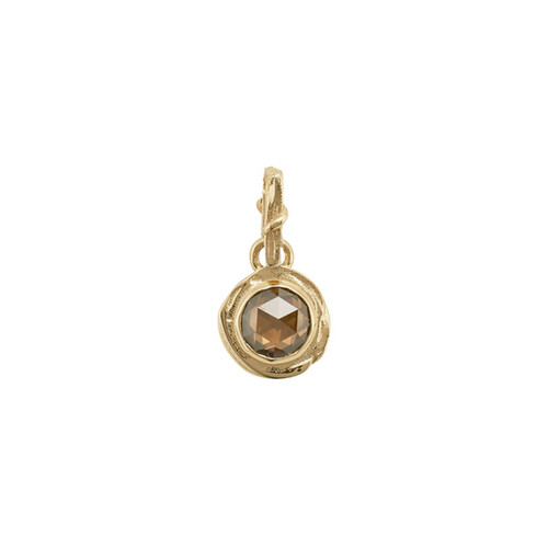 One-Of-A-Kind Brown Diamond Inner Circle Charm, Karen Karch, tomfoolery
