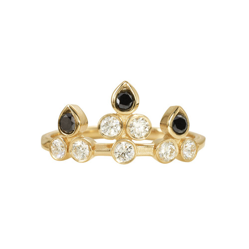 Turned Out Belgian Tiara Ring, Karen Karch, tomfoolery