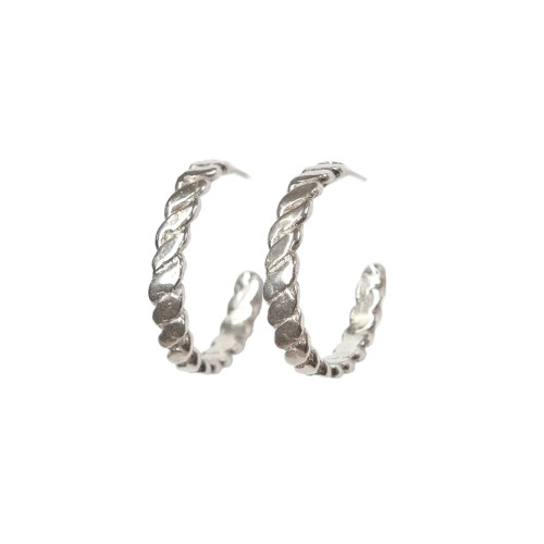 Nautical Rope Silver Hoops, Alice Clarke, tomfoolery