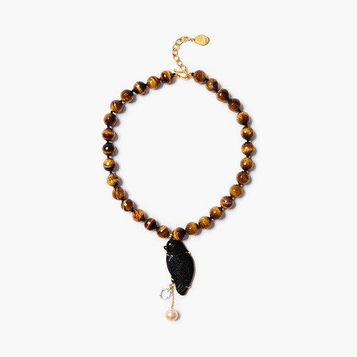 Dove Necklace Tiger's Eye, Chan Luu, tomfoolery