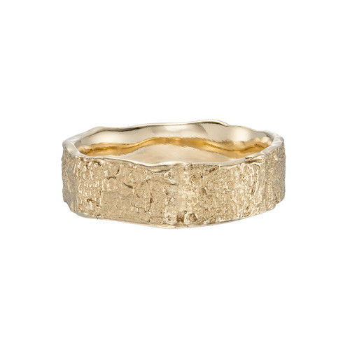 Gold 6mm Beech Band, Issy White, tomfoolery