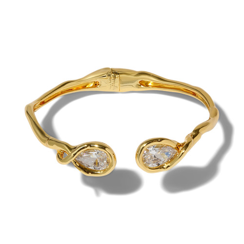 Asterales Crystal Capped Hinge Cuff Bracelet, Alexis Bittar, tomfoolery