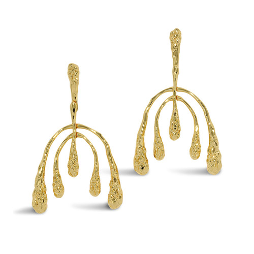 Brut Gold Mobile Earrings, Alexis Bittar, tomfoolery