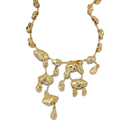 Brut Gold Mosaic Cascade Necklace, Alexis Bittar, tomfoolery