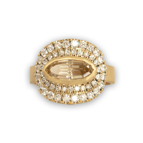 One-Of-A-Kind Diamond Shield Ring, Elizabeth Street, tomfoolery