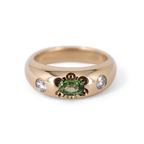 Green Sapphire Evergreen Ring, Bryony Wong, tomfoolery