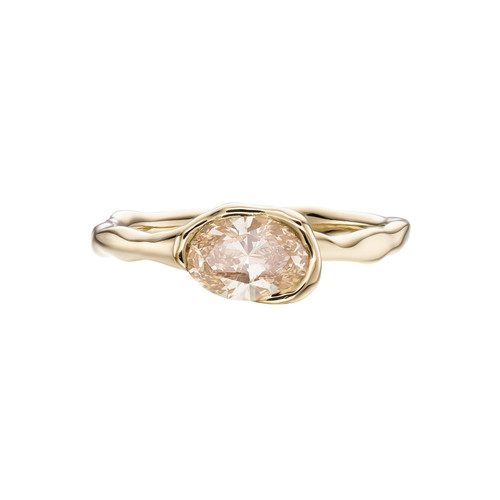 Molten East-West Champagne Diamond Ring, Thessa - By tf, tomfoolery