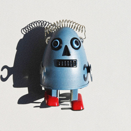 Wind-Up Blue Egg Robot, die Blechfabrik, tomfoolery