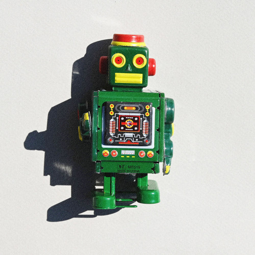 Wind-Up Green Robot, die Blechfabrik, tomfoolery