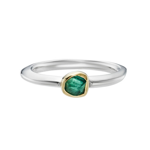 Irregular Emerald Stacking Ring, Margoni, tomfoolery