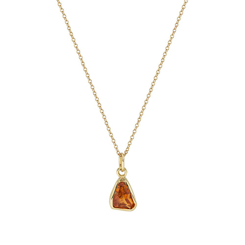 Mini Irregular Mandarin Garnet Pendant, Margoni, tomfoolery