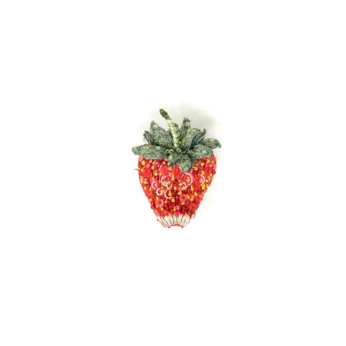 Sparkle Strawberry Brooch, Trovelore, Tomfoolery London