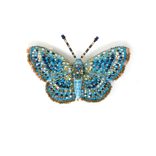 Rounded Metalmark Butterfly Brooch, Trovelore, Tomfoolery London
