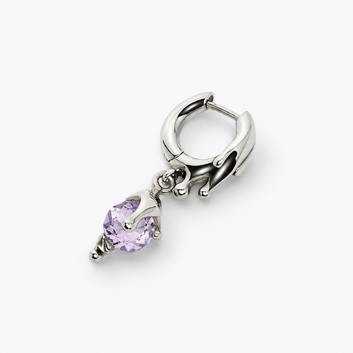 Purple Nano Melt Earring, Alan Crocetti, tomfoolery