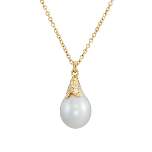 Pussy Willow Pearl Diamond Pendant, Kimberlin Brown, tomfoolery