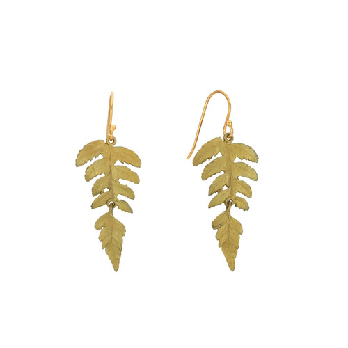 Fern Drop Earrings, Michael Michaud, tomfoolery