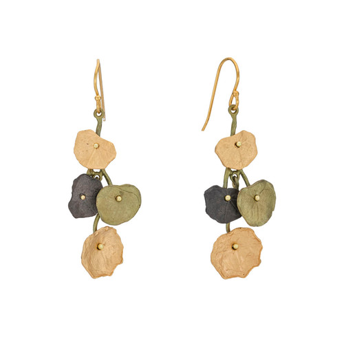 Large Nasturtium Drop Earrings, Michael Michaud, tomfoolery
