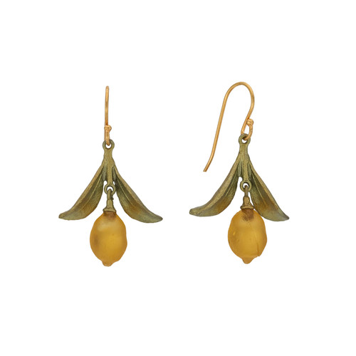 Lemon Leaf Drop Earrings, Michael Michaud, tomfoolery