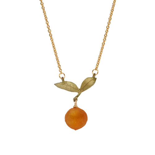 Orange Leaf Pendant, Michael Michaud, tomfoolery