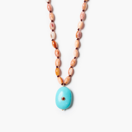 Stone Drop Necklace Turquoise, Chan Luu, tomfoolery